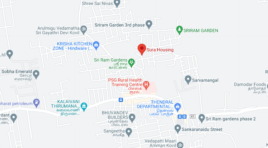 Sura housing map in Coimbatore
